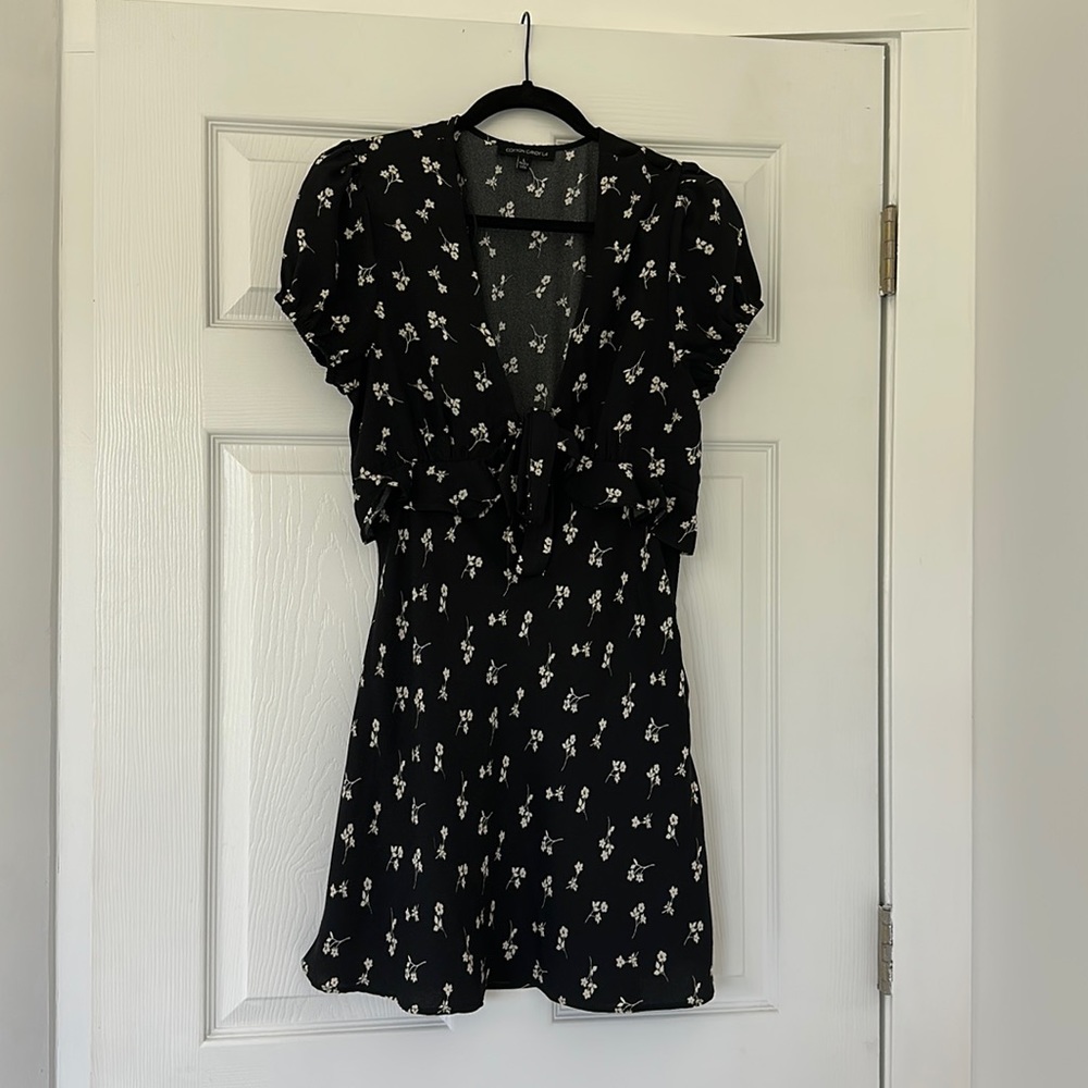 Black floral dress